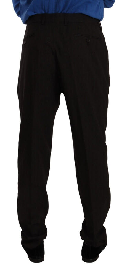 Dolce & Gabbana Brown Wool Skinny Formal Dress Pants Dolce & Gabbana