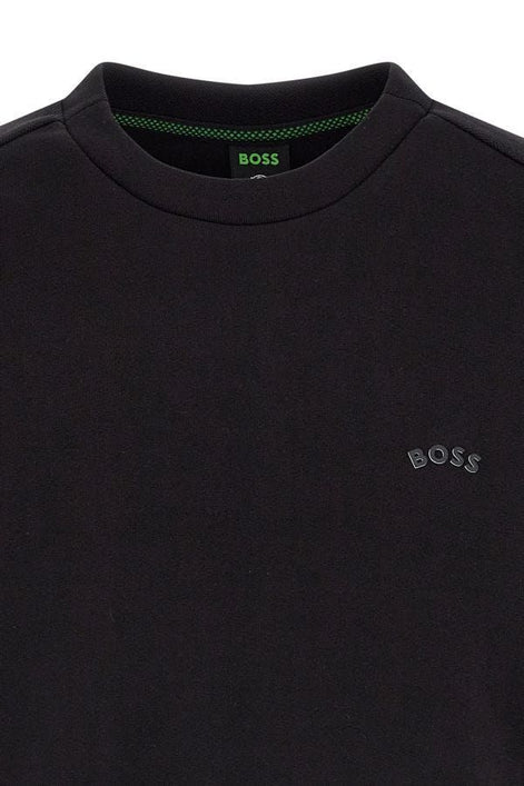 Hugo Boss Black Cotton Logo Details Sweatshirt Hugo Boss