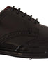Dolce & Gabbana Black Leather Oxford Wingtip Formal Derby Shoes Dolce & Gabbana