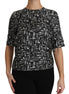 Dolce & Gabbana Black Musical Instruments Print Silk Blouse Dolce & Gabbana