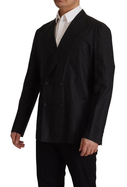 Dolce & Gabbana Black Polka Dotted Cotton Blazer Jacket Dolce & Gabbana