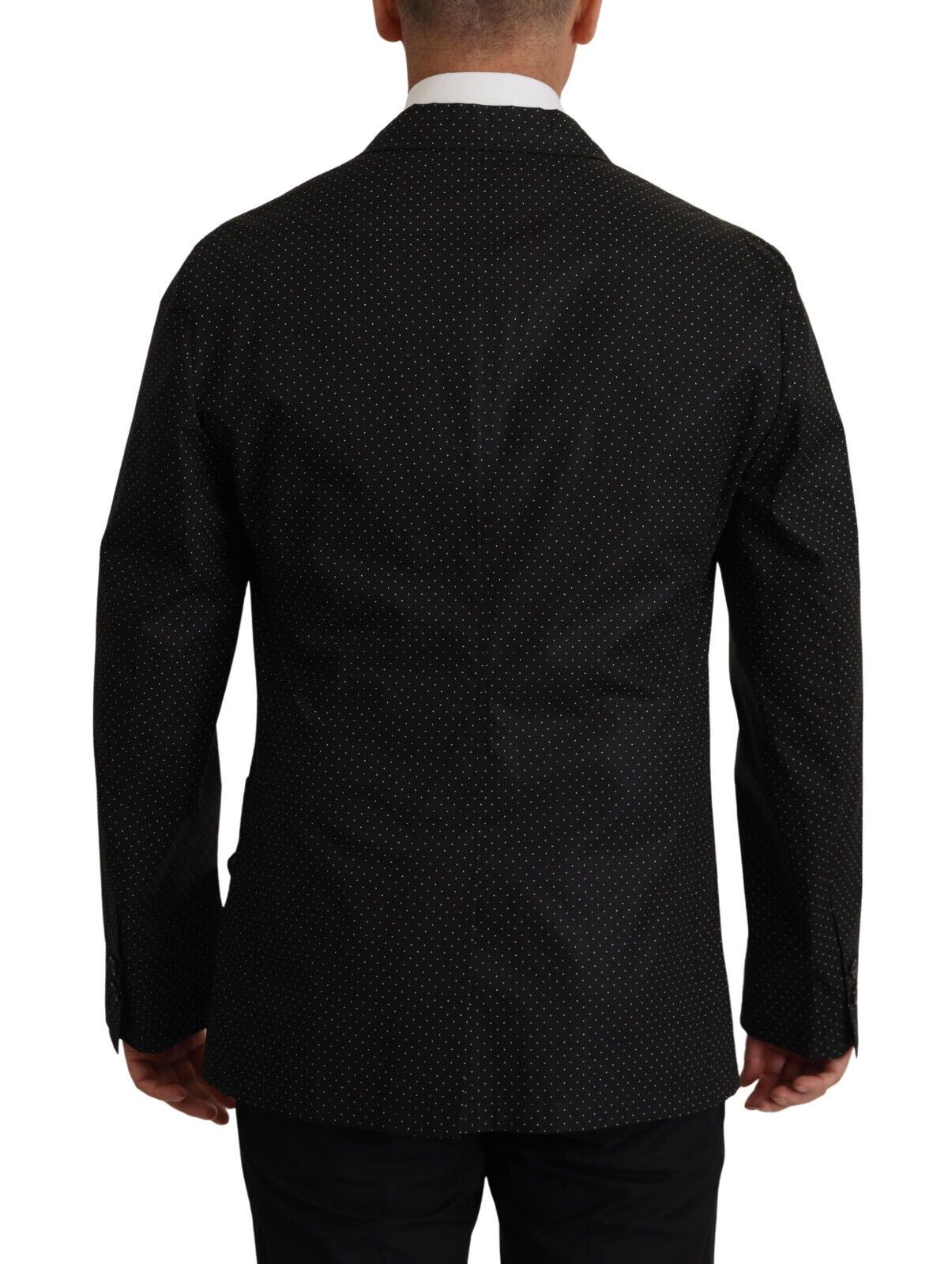 Dolce & Gabbana Black Polka Dotted Cotton Blazer Jacket Dolce & Gabbana