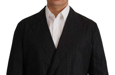 Dolce & Gabbana Black Polka Dotted Cotton Blazer Jacket Dolce & Gabbana