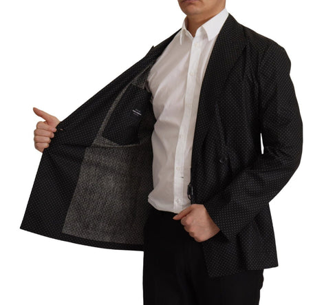Dolce & Gabbana Black Polka Dotted Cotton Blazer Jacket Dolce & Gabbana