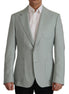 Dolce & Gabbana Light Green Cashmere Silk Blazer Dolce & Gabbana