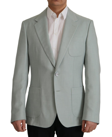 Dolce & Gabbana Light Green Cashmere Silk Blazer Dolce & Gabbana