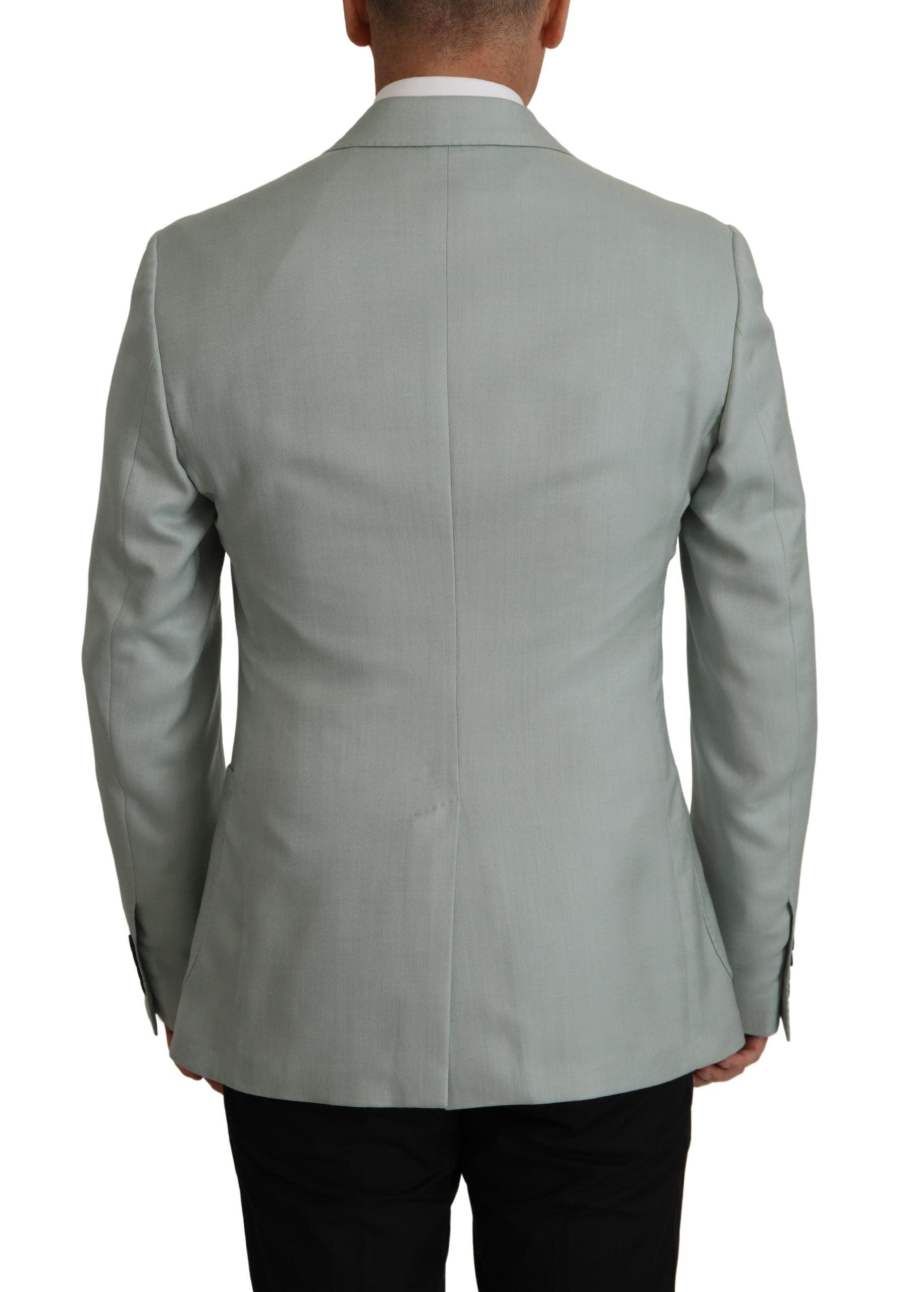 Dolce & Gabbana Light Green Cashmere Silk Blazer Dolce & Gabbana