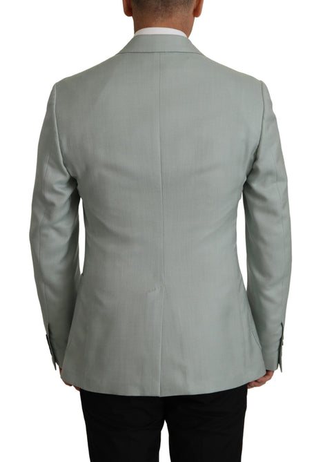 Dolce & Gabbana Light Green Cashmere Silk Blazer Dolce & Gabbana