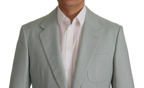 Dolce & Gabbana Light Green Cashmere Silk Blazer Dolce & Gabbana