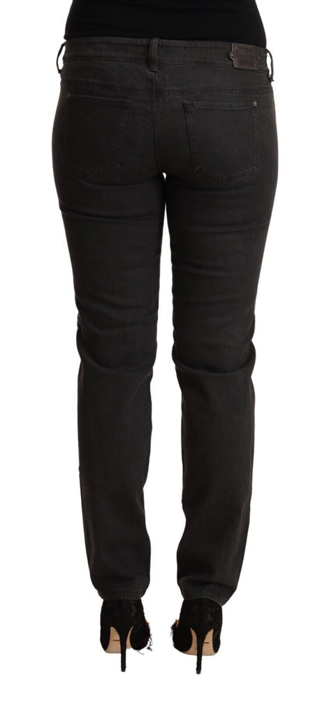 Ermanno Scervino Black Low Waist Skinny Denim Cotton Jeans Ermanno Scervino
