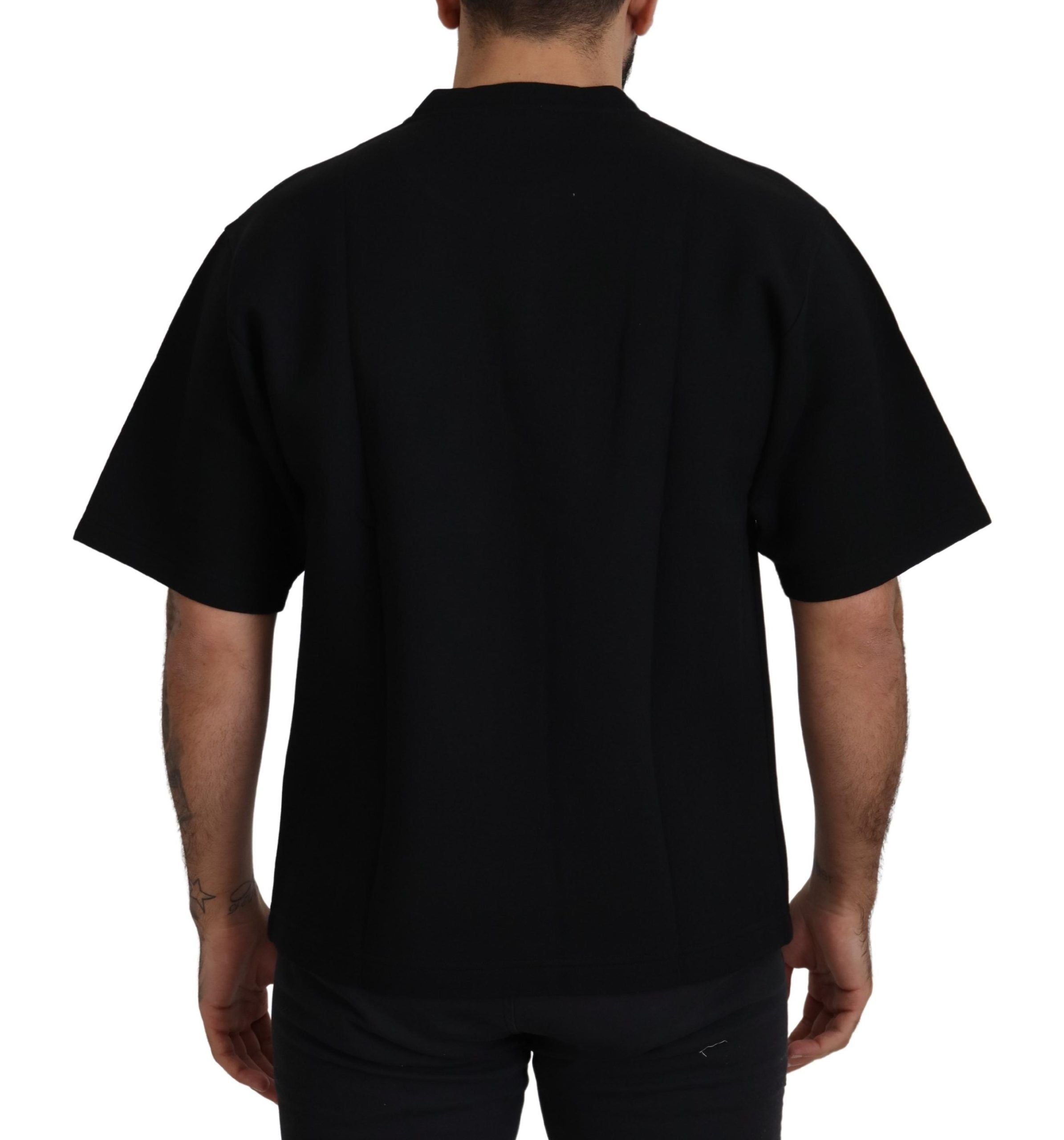 Dolce & Gabbana Black Logo Cotton Crewneck T-shirt Dolce & Gabbana