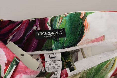 Dolce & Gabbana Multicolor High Waist Hot Pants Shorts Dolce & Gabbana