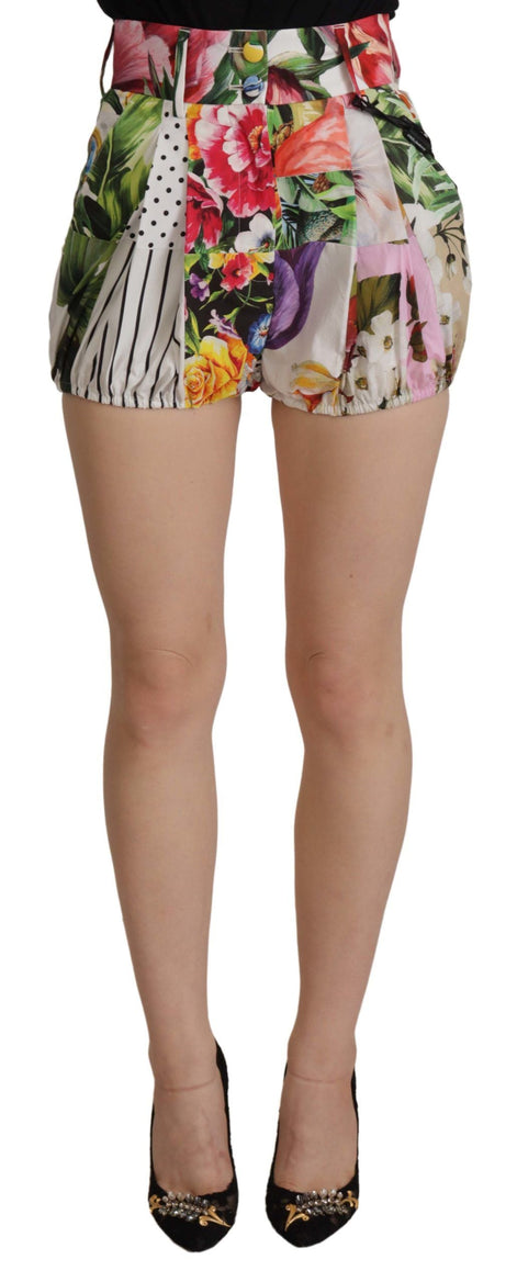 Dolce & Gabbana Multicolor High Waist Hot Pants Shorts Dolce & Gabbana
