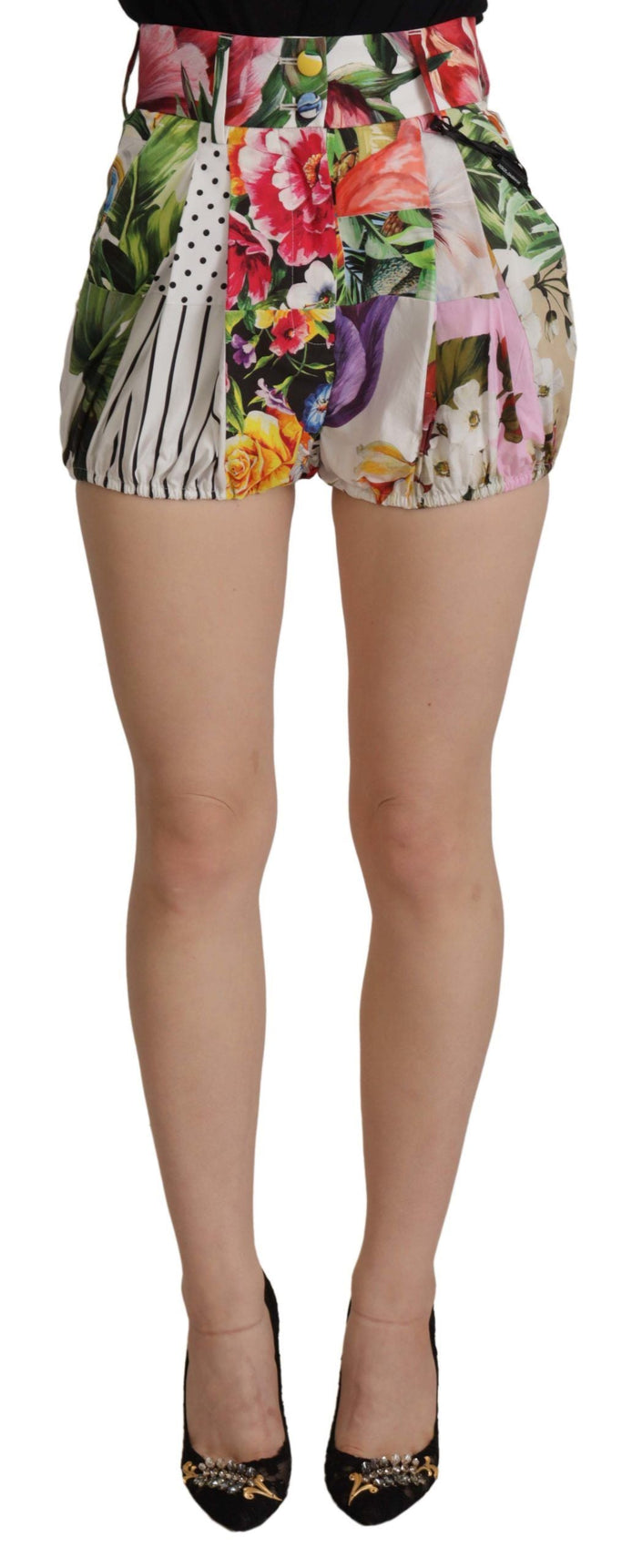 Dolce & Gabbana Multicolor High Waist Hot Pants Shorts Dolce & Gabbana