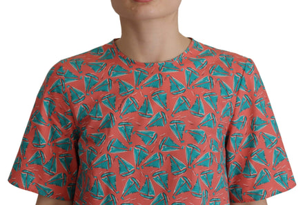 Dolce & Gabbana Pink Sail Boat Print Cotton T-shirt Dolce & Gabbana