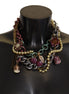 Dolce & Gabbana Gold Brass Sicily Floral Crystal Statement Necklace Dolce & Gabbana