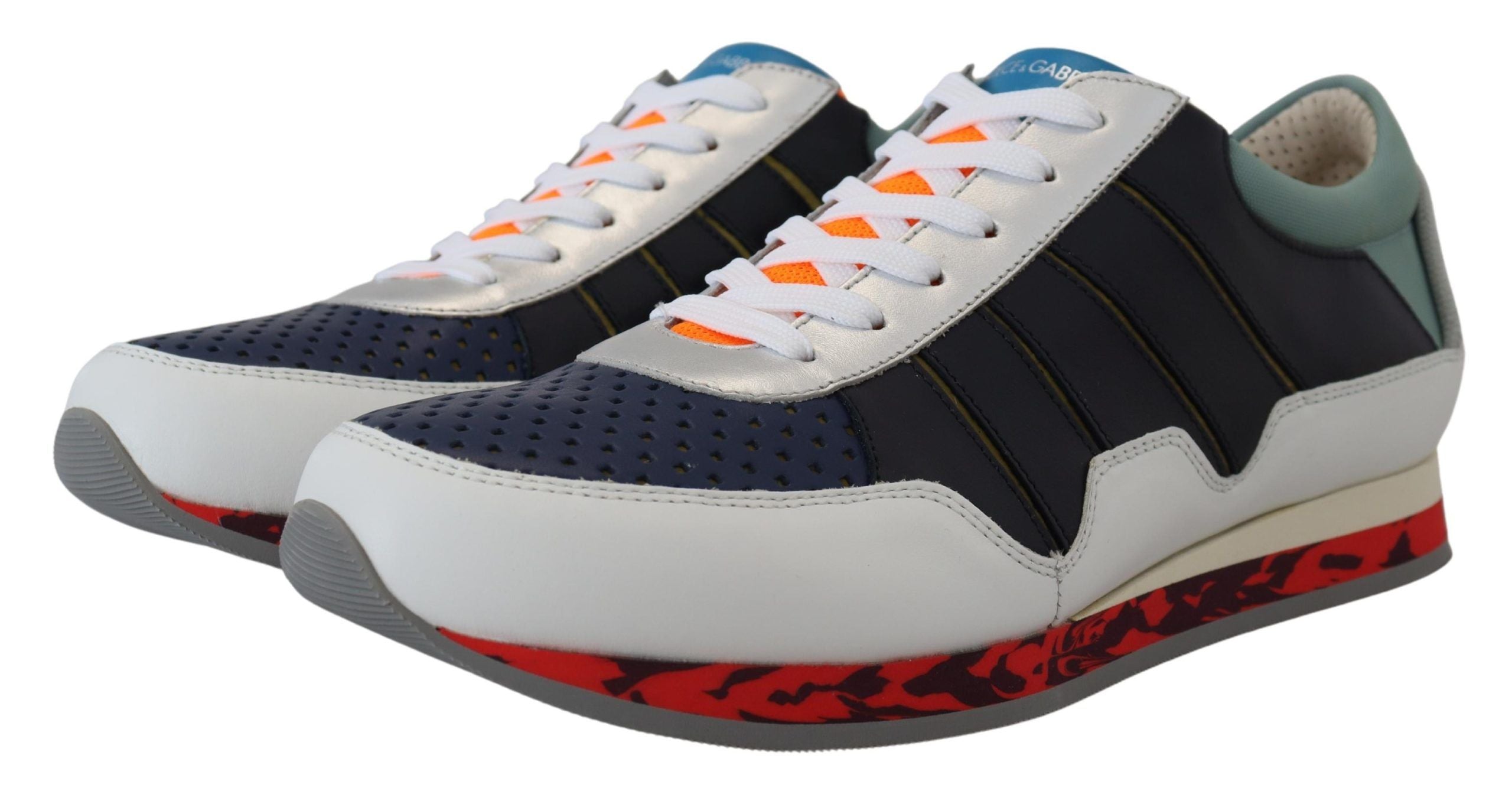 Dolce & Gabbana Multicolor Leather Sport Low Top Sneakers Dolce & Gabbana