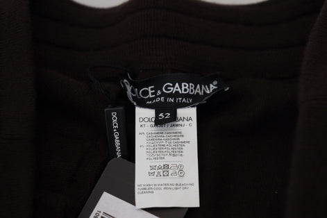 Dolce & Gabbana Brown Cashmere Trousers Bottoms Drawstring Pants Dolce & Gabbana