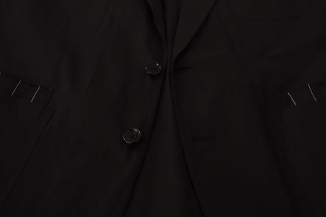 Dolce & Gabbana Black Cotton Single Breasted Blazer Jacket Dolce & Gabbana