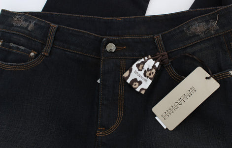 Ermanno Scervino Blue Wash Cotton Boyfriend Jeans Ermanno Scervino
