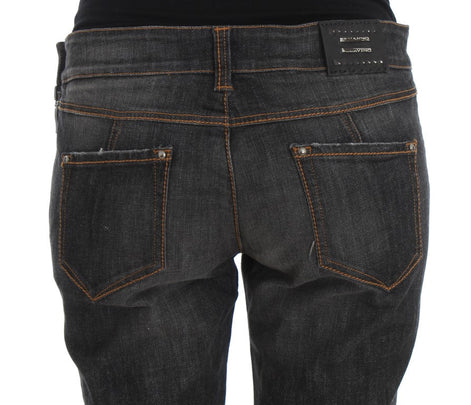 Ermanno Scervino Gray Cotton Slim Fit Denim Jeans Ermanno Scervino