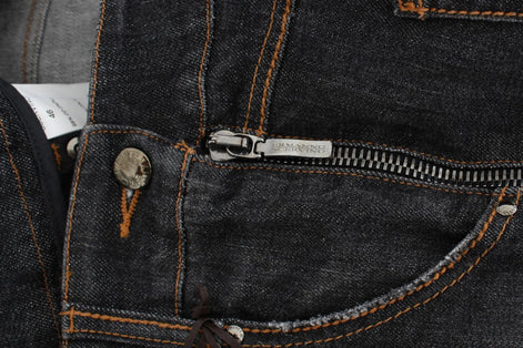 Ermanno Scervino Gray Cotton Slim Fit Denim Jeans Ermanno Scervino