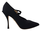 Dolce & Gabbana Black Socks Stretch Crystal Pumps Shoes Dolce & Gabbana