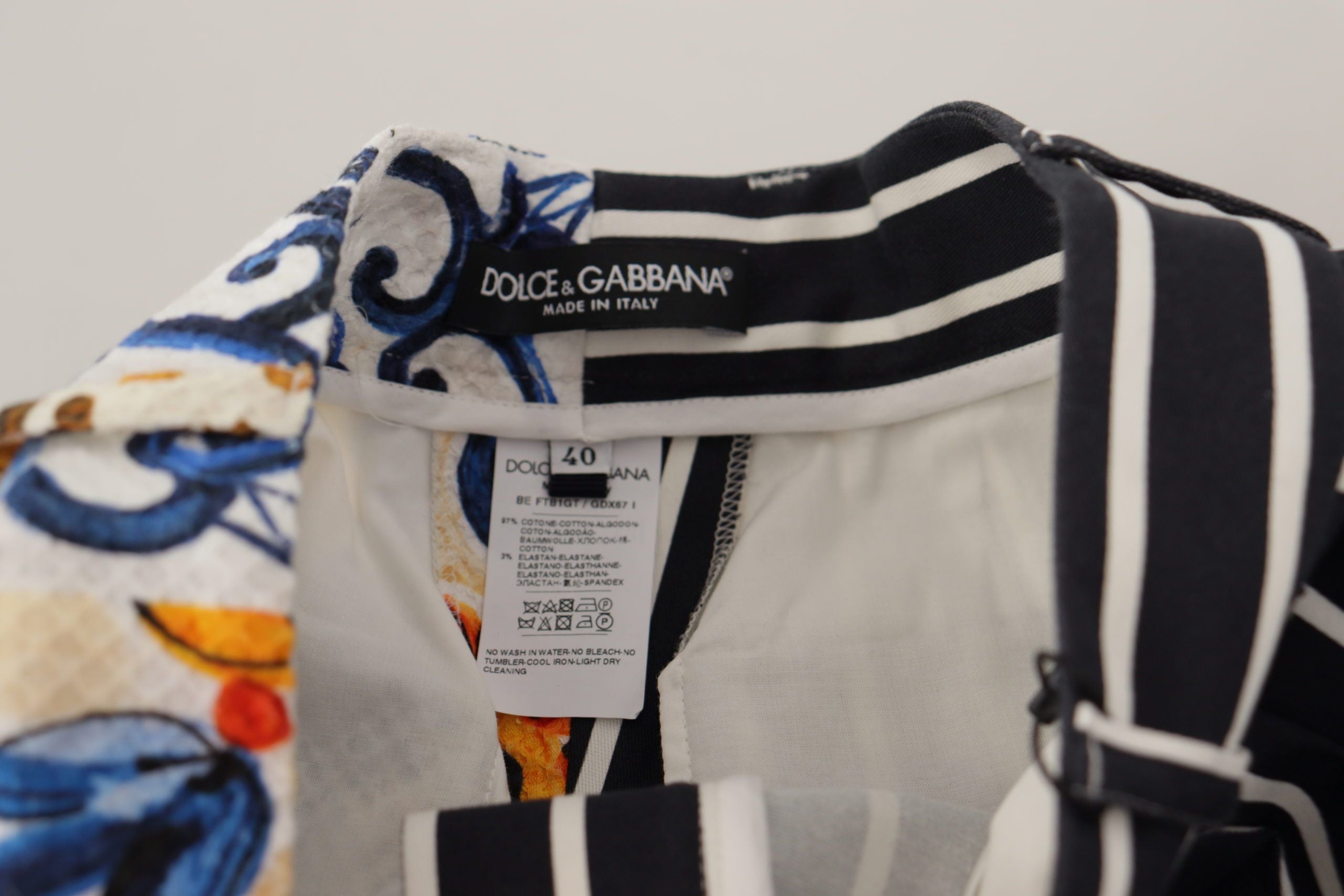 Dolce & Gabbana Multicolor Stripes Majolica Bermuda Shorts Dolce & Gabbana