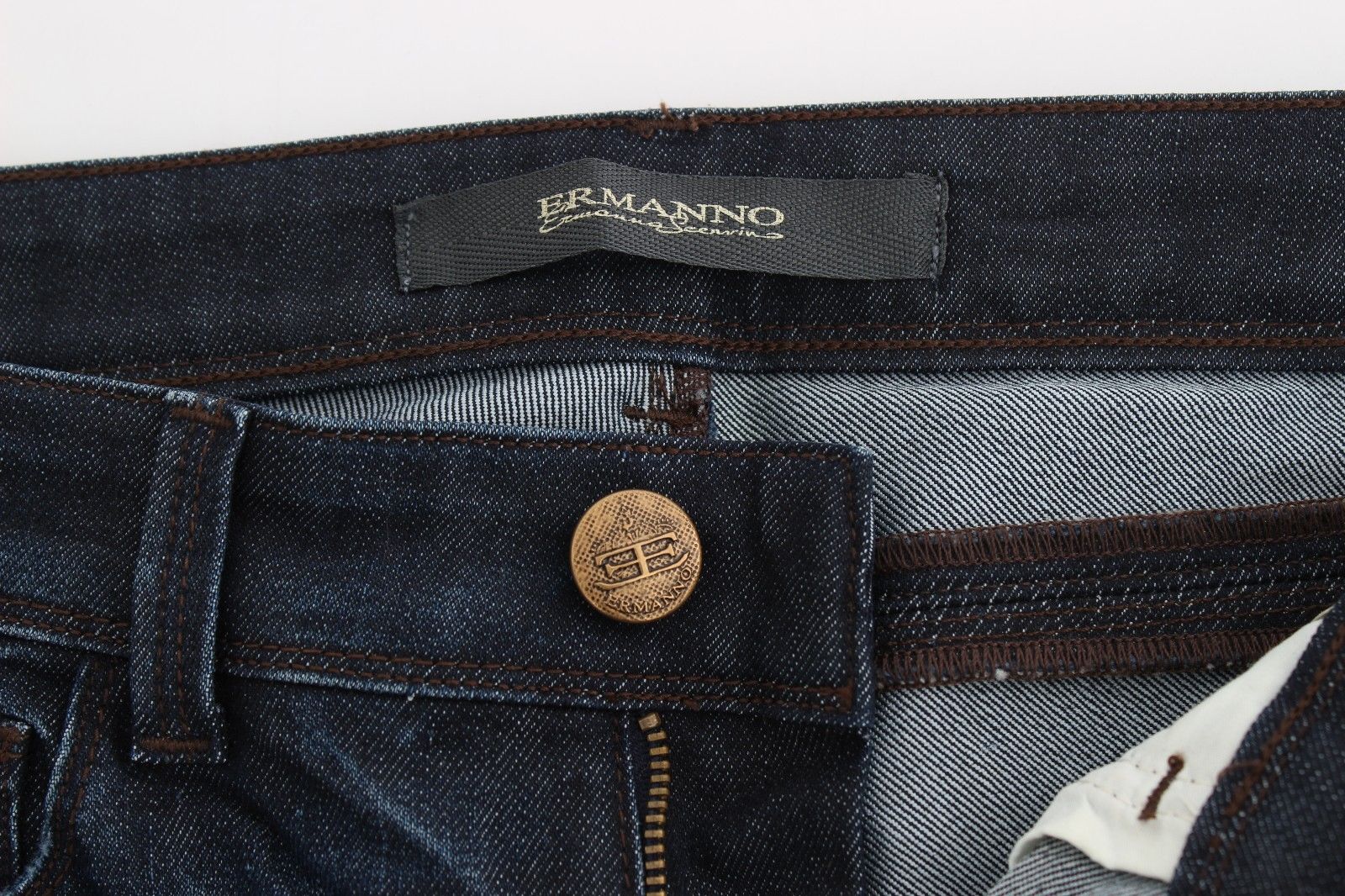 Ermanno Scervino Blue Slim Jeans Denim Pants Skinny Leg Stretch Ermanno Scervino