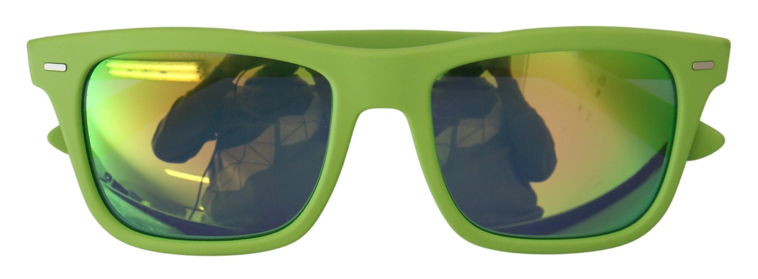 Dolce & Gabbana Green Rubber Full Rim Frame Shades DG6095 Acid Sunglasses Dolce & Gabbana