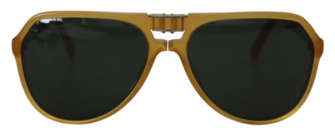 Dolce & Gabbana Yellow Acetate Black Lens Aviator DG4196 Sunglasses Dolce & Gabbana