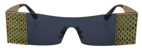 Dolce & Gabbana Gold Metal Rectangle Shades DG2263 Sunglasses Dolce & Gabbana