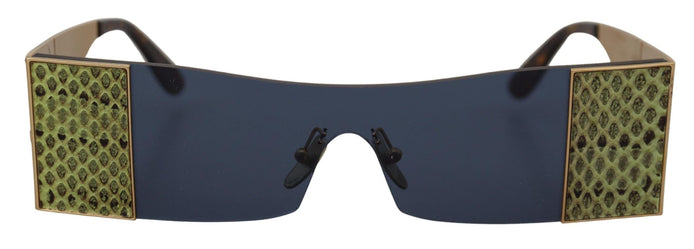 Dolce & Gabbana Gold Metal Rectangle Shades DG2263 Sunglasses Dolce & Gabbana