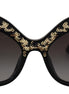 Dolce & Gabbana Black Gold Sequin Butterfly Polarized DG4326 Sunglasses Dolce & Gabbana