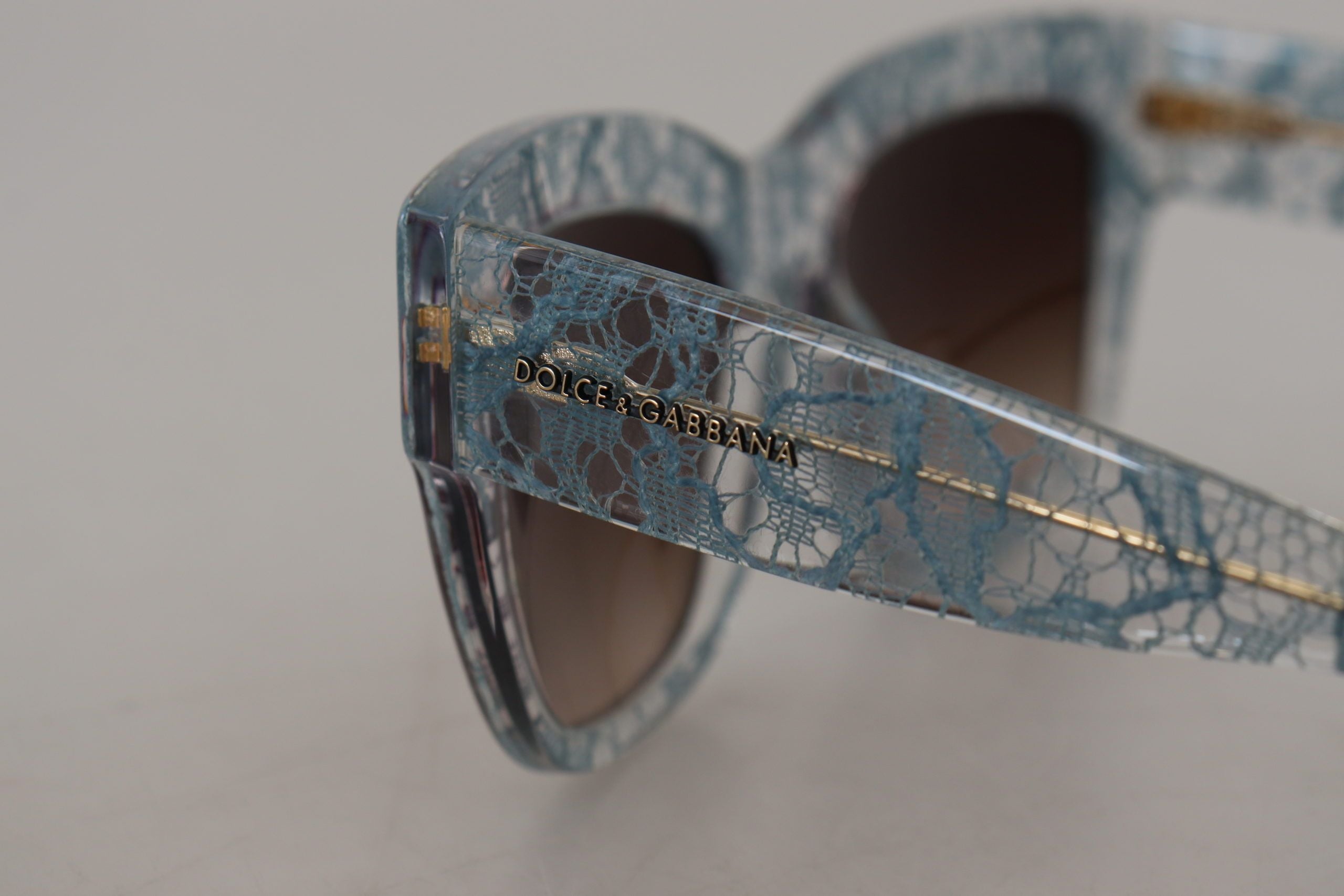 Dolce & Gabbana Blue Lace Acetate Crystal Butterfly DG4231 Sunglasses Dolce & Gabbana