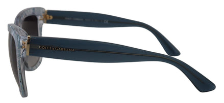 Dolce & Gabbana Blue Lace Acetate Rectangle Shades DG4226 Sunglasses Dolce & Gabbana