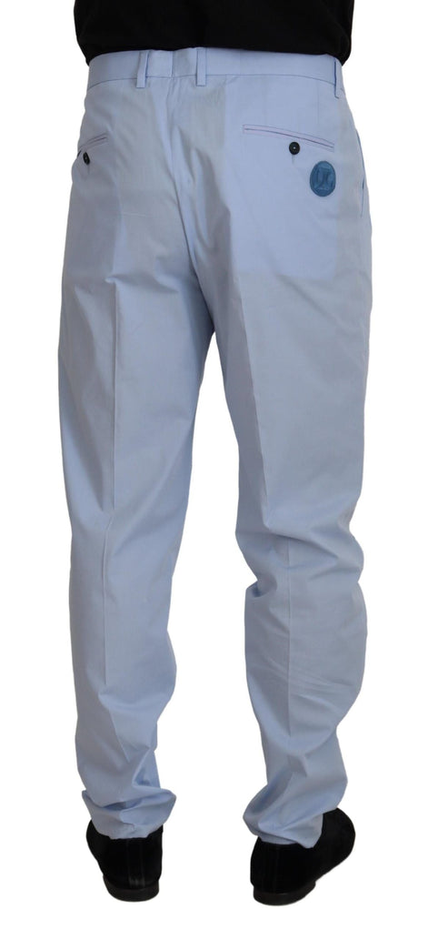 Dolce & Gabbana Blue Cotton Stretch Trousers Chinos Pants Dolce & Gabbana