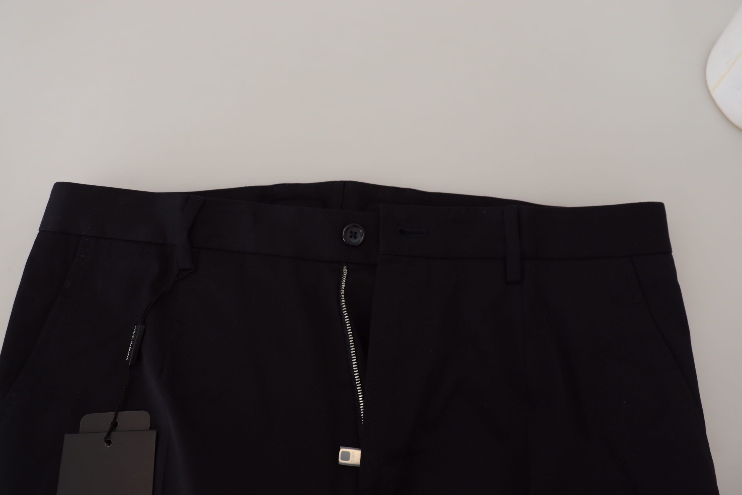 Dolce & Gabbana Blue Stretch Cotton Slim Trousers Chinos Pants Dolce & Gabbana