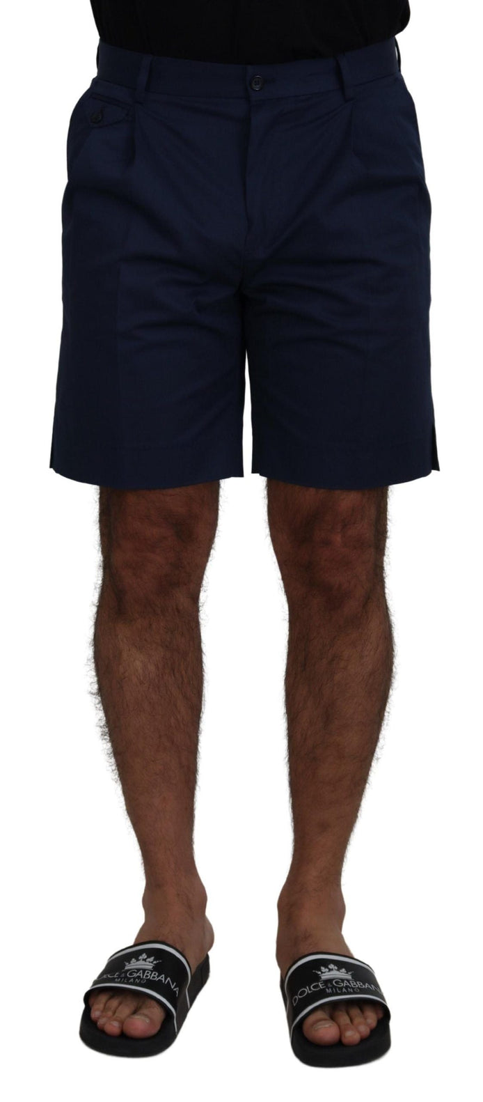 Dolce & Gabbana Blue Chinos Cotton Stretch Casual Shorts Dolce & Gabbana