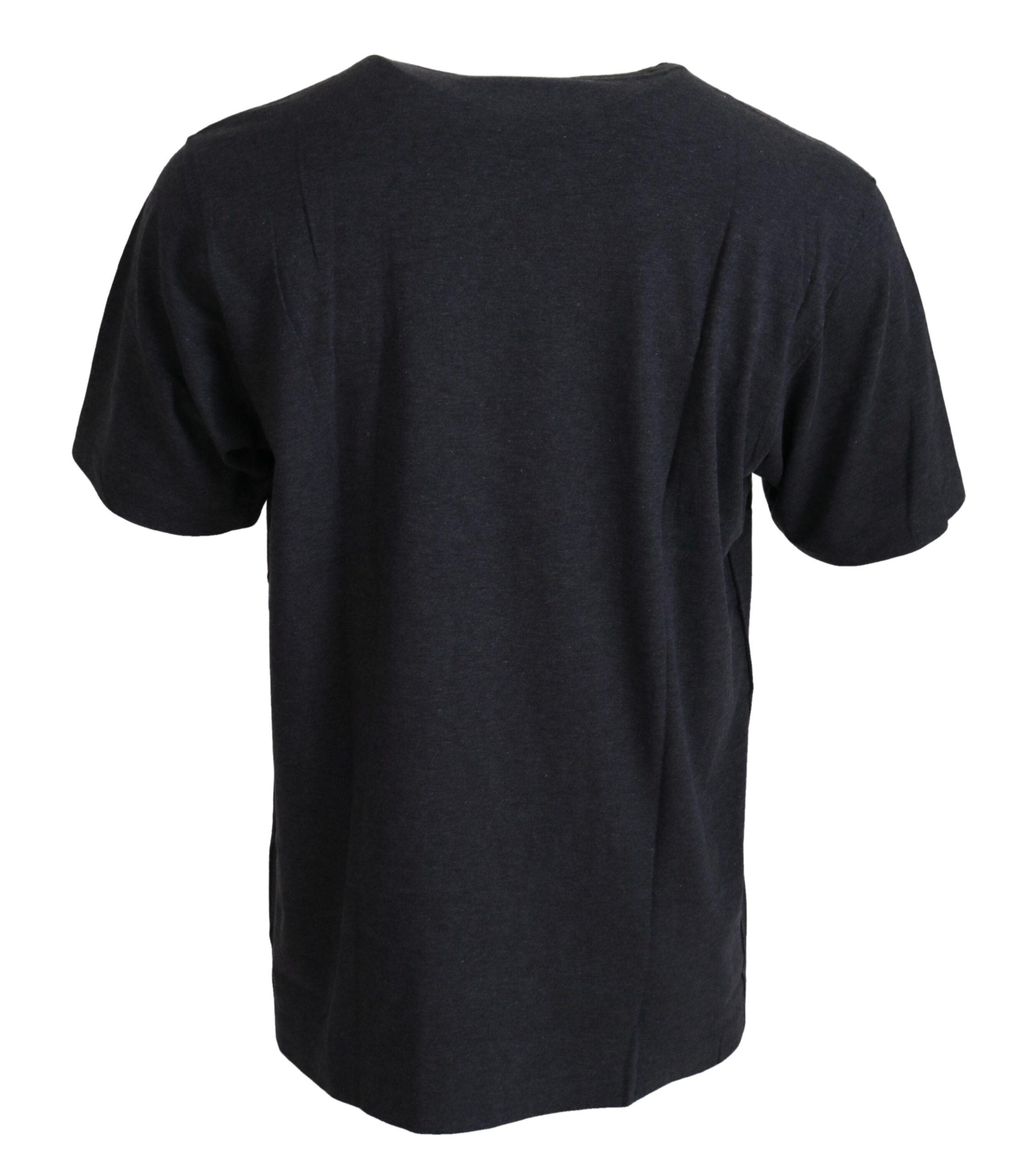 Dolce & Gabbana Gray Crewneck Cotton Short Sleeve  T-shirt Dolce & Gabbana