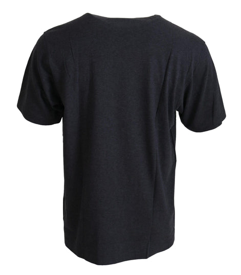 Dolce & Gabbana Gray Crewneck Cotton Short Sleeve  T-shirt Dolce & Gabbana