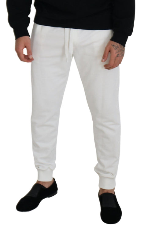 Dolce & Gabbana White Sport Logo Cotton Sweatpants Trousers Pants Dolce & Gabbana