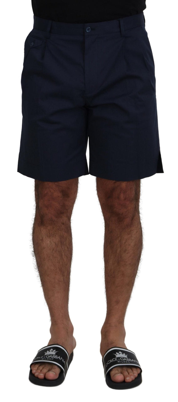 Dolce & Gabbana Blue Chinos Cotton Stretch Casual Shorts Dolce & Gabbana