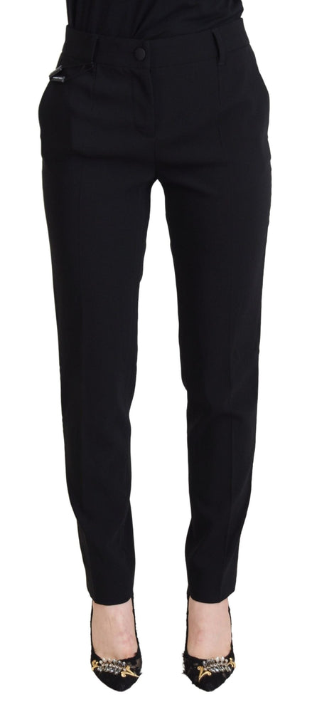 Dolce & Gabbana Black High Waist Women Pants Dolce & Gabbana
