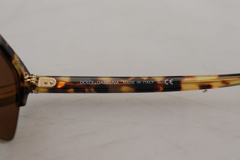 Dolce & Gabbana Brown Gold Acetate Havana DG430A Sunglasses Dolce & Gabbana