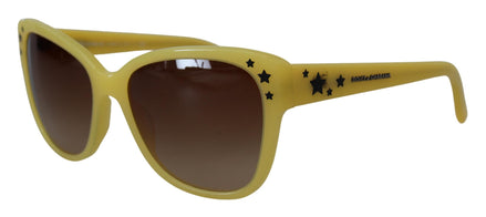 Dolce & Gabbana Yellow Acetate Frame Stars Embellishment DG4124 Sunglasses Dolce & Gabbana