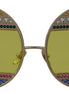 Dolce & Gabbana Gold Oval Metal Crystals Shades DG2209B Sunglasses Dolce & Gabbana