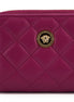 Versace Purple Nappa Leather Bifold Zip Around Wallet Versace