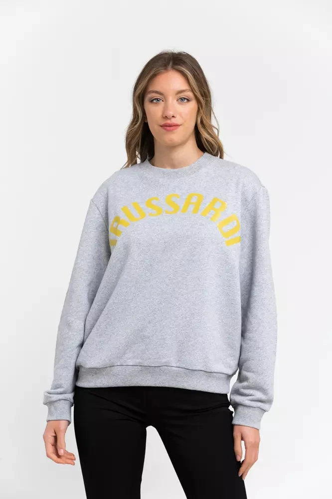 Trussardi Gray Cotton Women Sweatshirt Trussardi