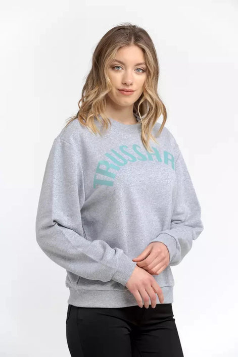 Trussardi Gray Cotton Women Sweatshirt Trussardi